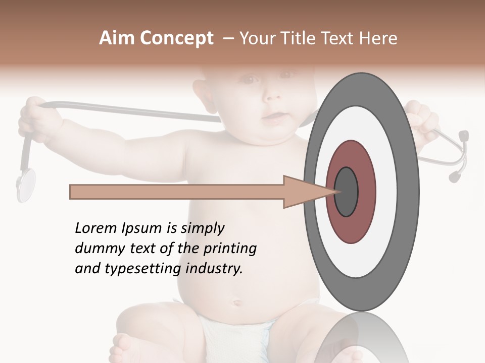 A Baby With A Stethoscope On His Head PowerPoint Template