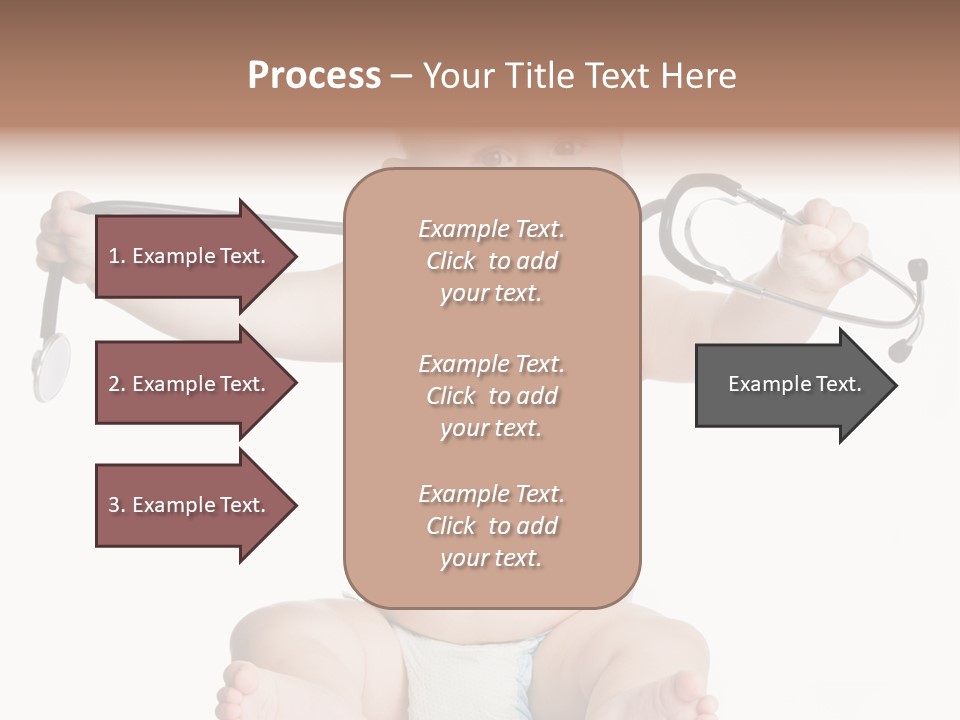 A Baby With A Stethoscope On His Head PowerPoint Template