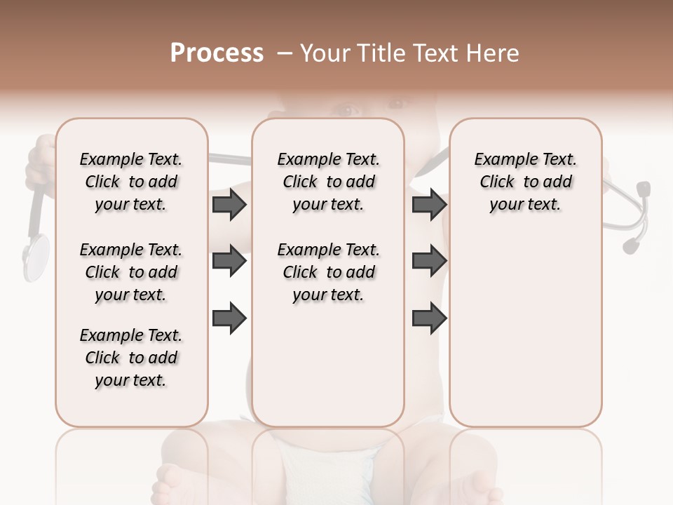 A Baby With A Stethoscope On His Head PowerPoint Template