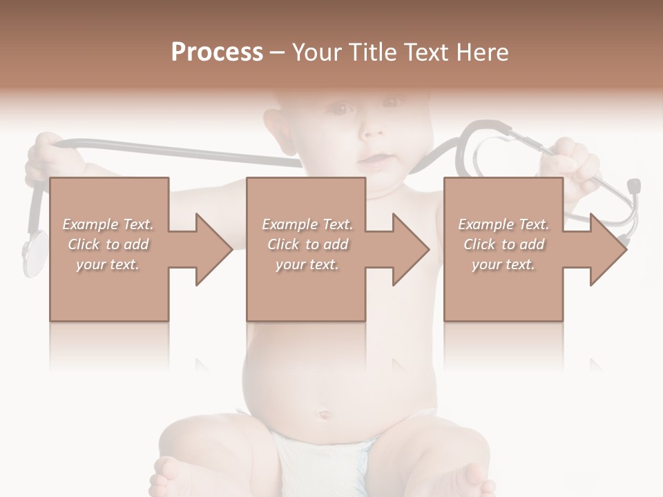 A Baby With A Stethoscope On His Head PowerPoint Template
