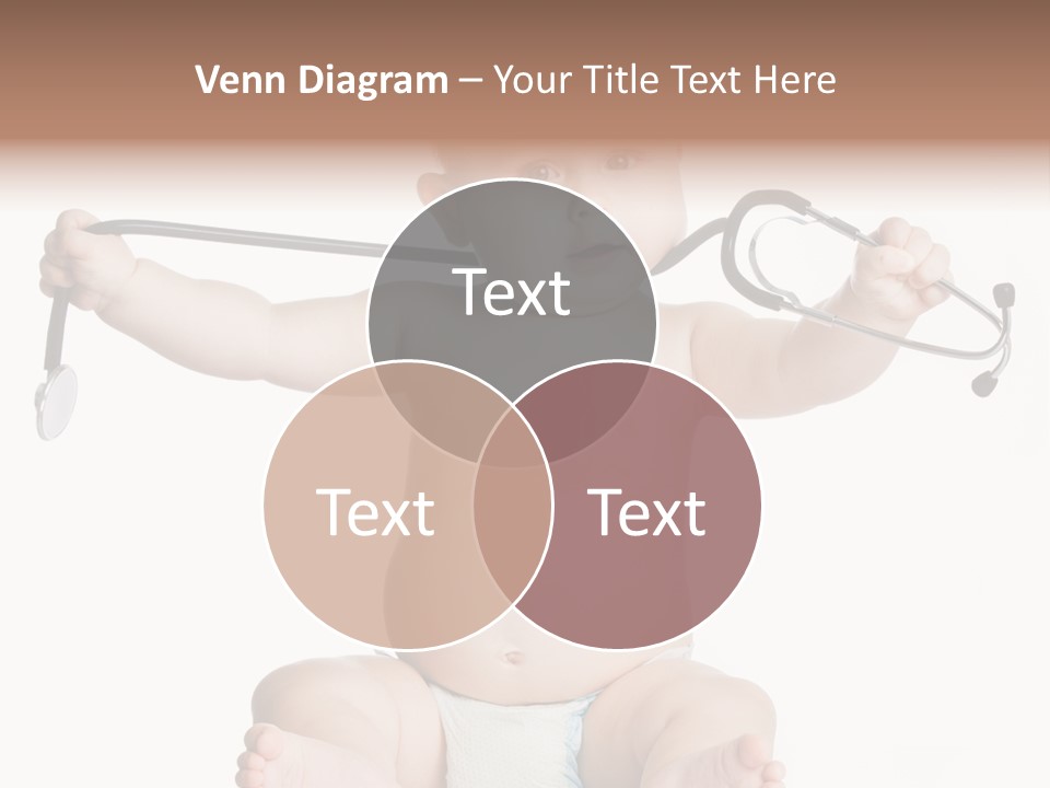 A Baby With A Stethoscope On His Head PowerPoint Template
