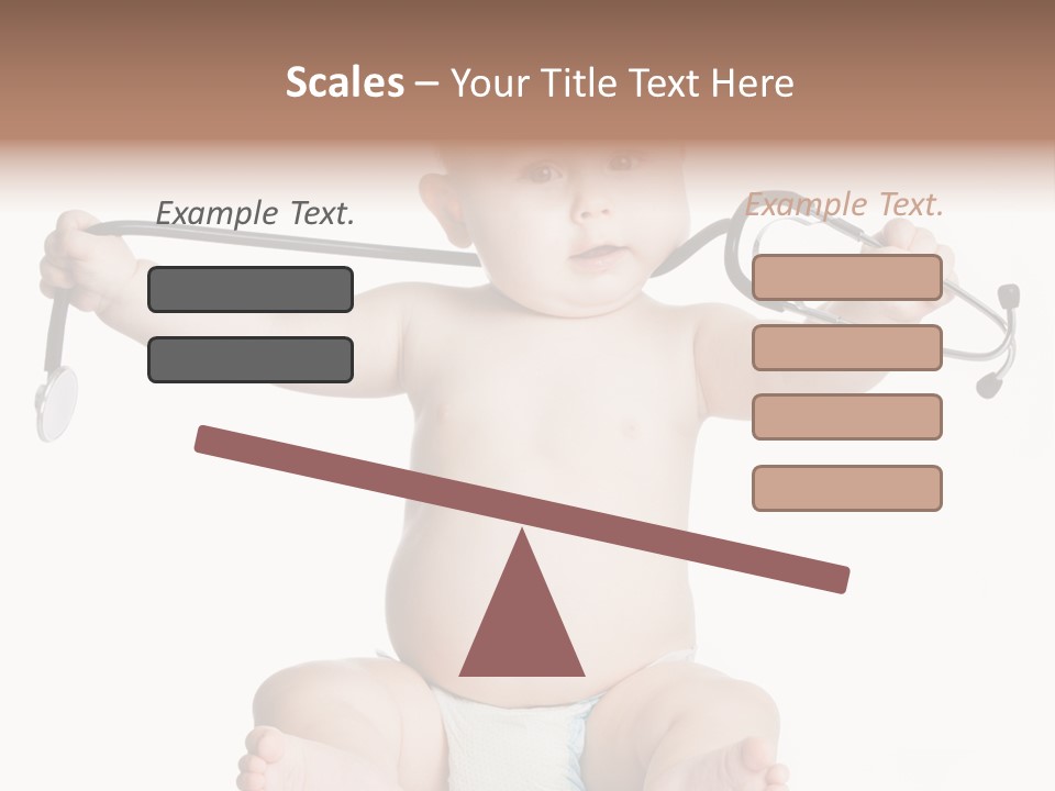 A Baby With A Stethoscope On His Head PowerPoint Template