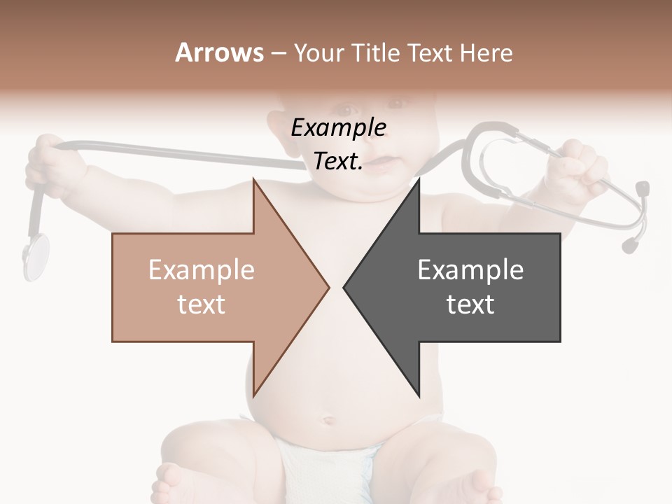 A Baby With A Stethoscope On His Head PowerPoint Template