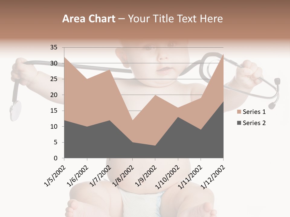 A Baby With A Stethoscope On His Head PowerPoint Template