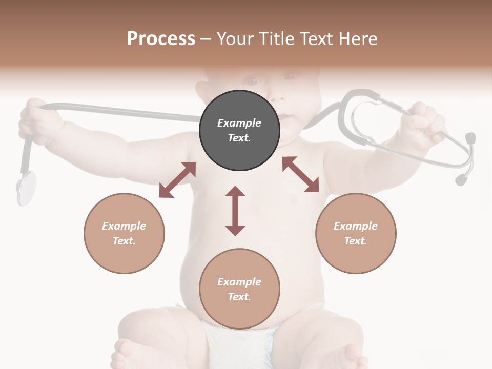A Baby With A Stethoscope On His Head PowerPoint Template