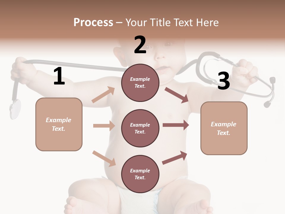 A Baby With A Stethoscope On His Head PowerPoint Template