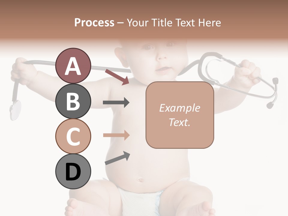 A Baby With A Stethoscope On His Head PowerPoint Template