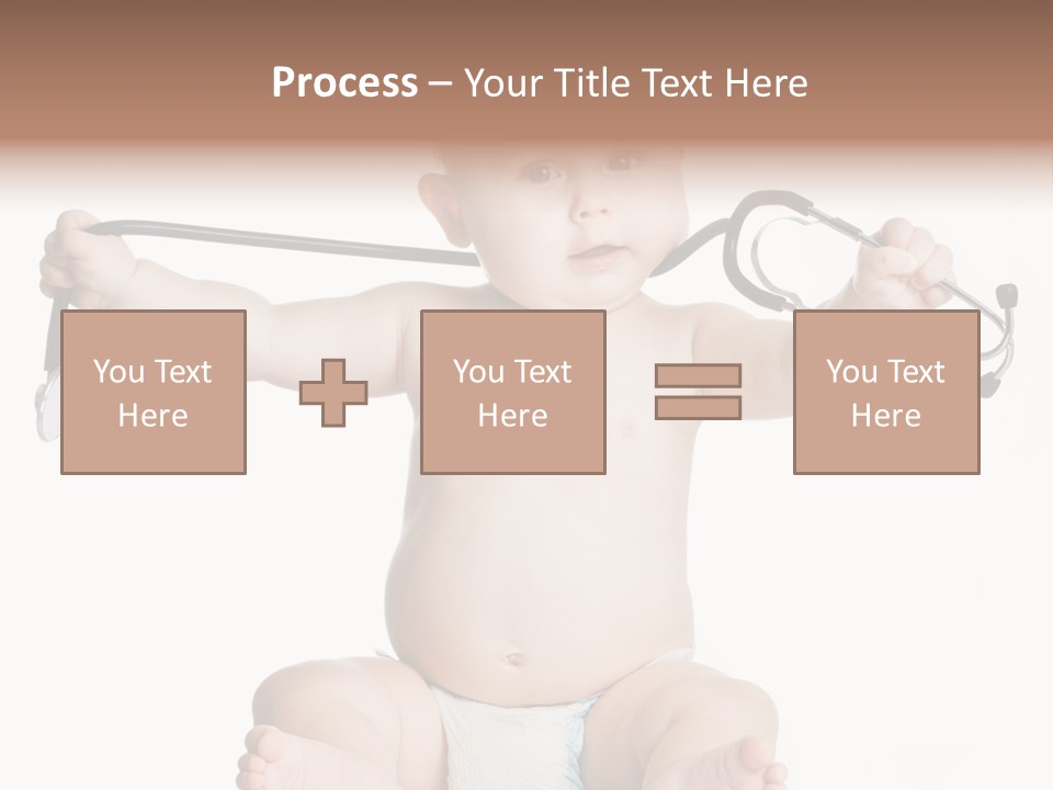 A Baby With A Stethoscope On His Head PowerPoint Template