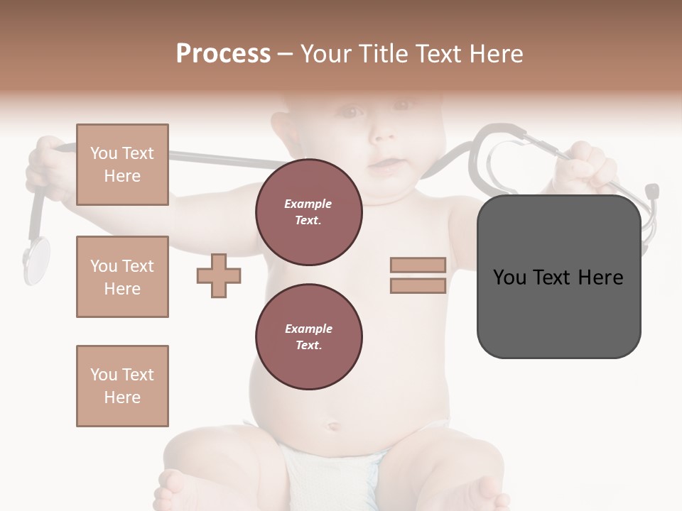 A Baby With A Stethoscope On His Head PowerPoint Template