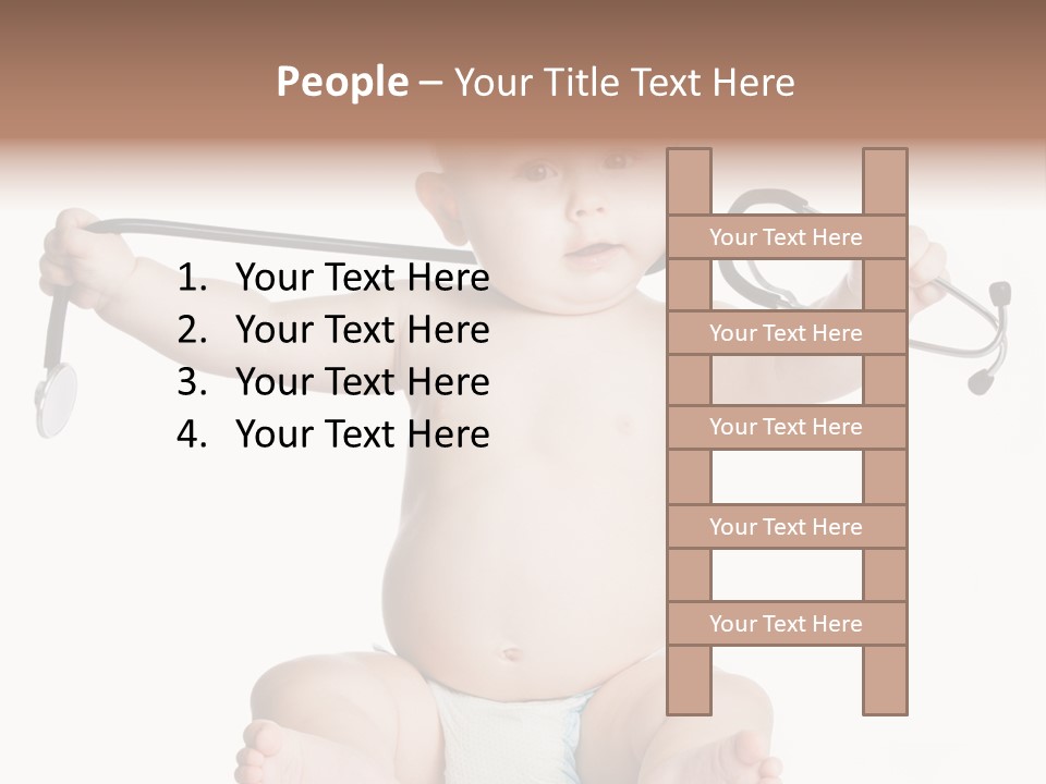 A Baby With A Stethoscope On His Head PowerPoint Template