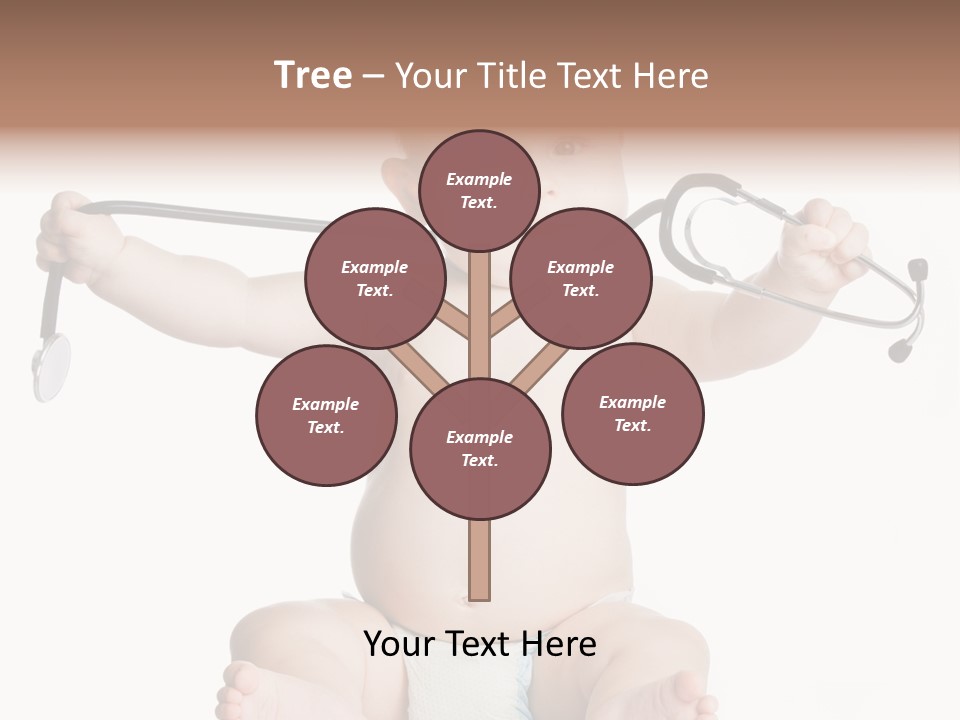 A Baby With A Stethoscope On His Head PowerPoint Template