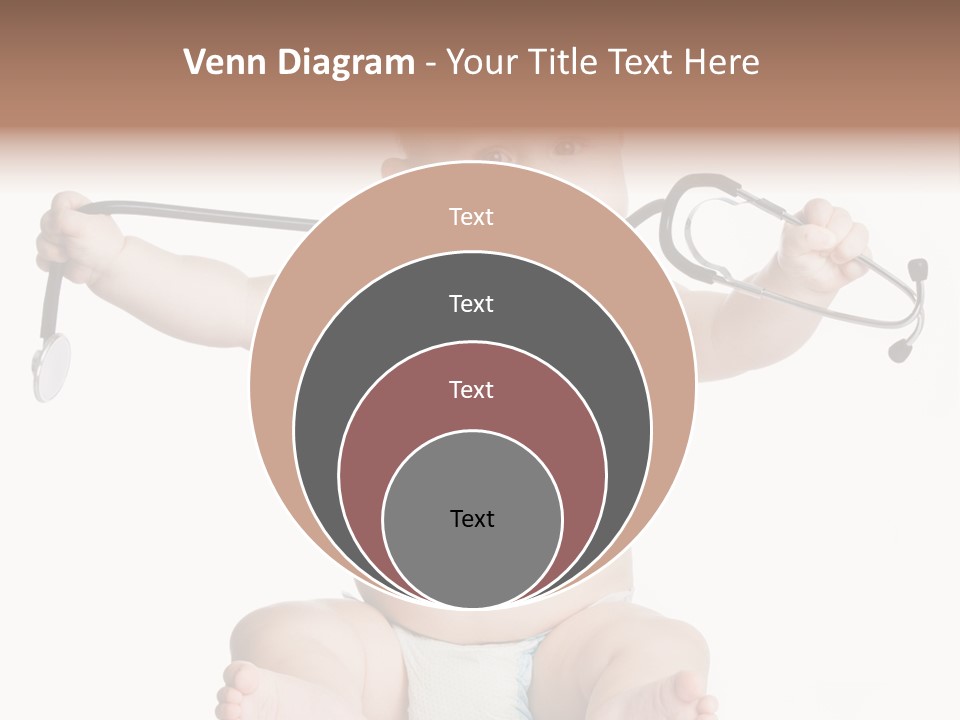 A Baby With A Stethoscope On His Head PowerPoint Template