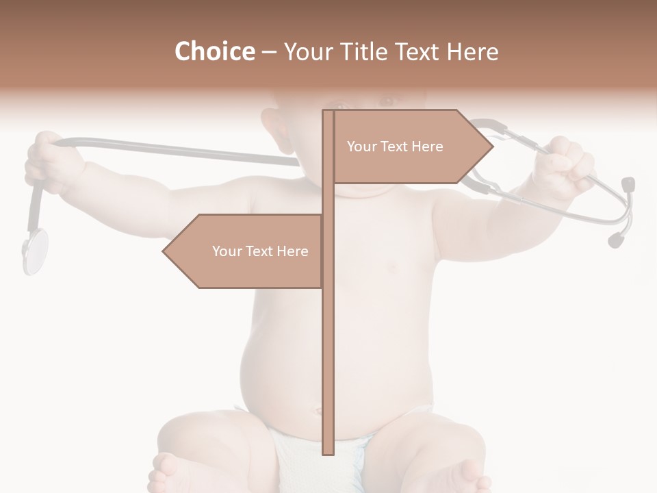 A Baby With A Stethoscope On His Head PowerPoint Template