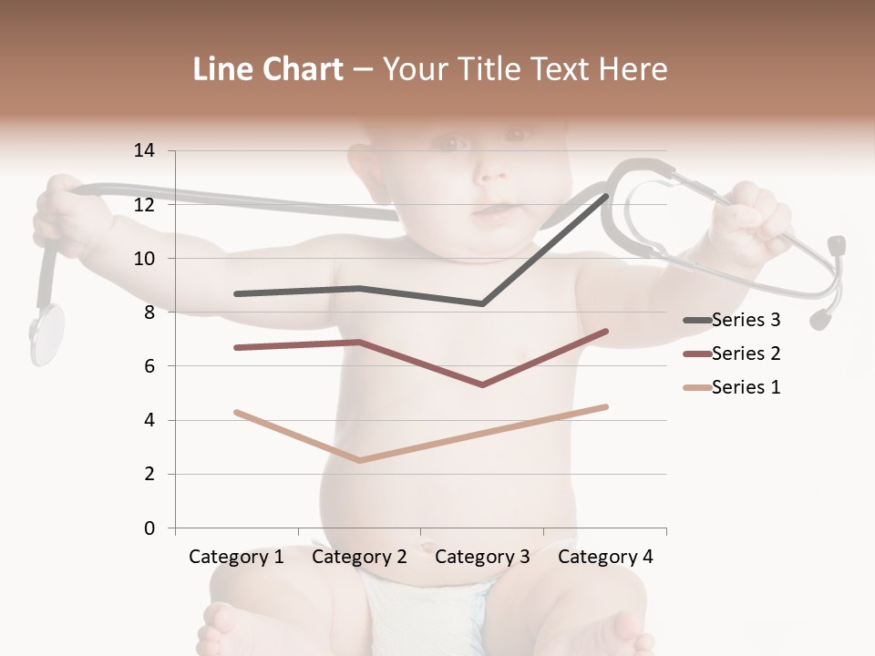 A Baby With A Stethoscope On His Head PowerPoint Template