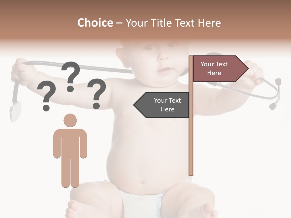 A Baby With A Stethoscope On His Head PowerPoint Template