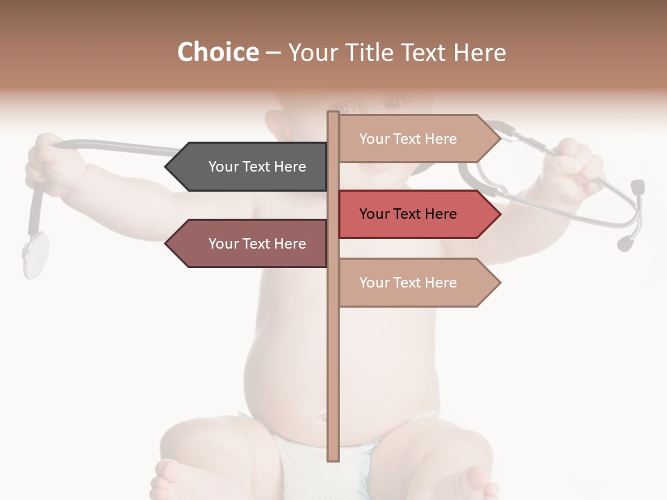 A Baby With A Stethoscope On His Head PowerPoint Template