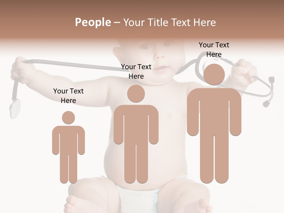 A Baby With A Stethoscope On His Head PowerPoint Template