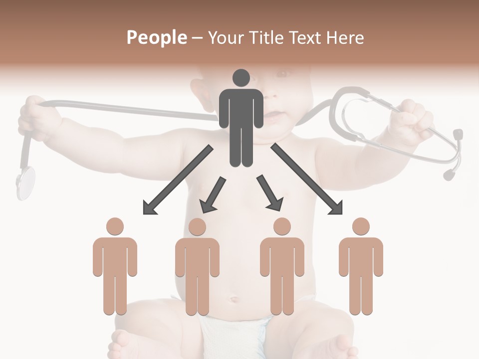 A Baby With A Stethoscope On His Head PowerPoint Template