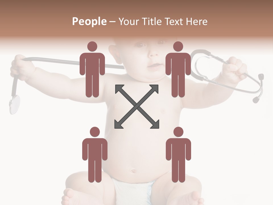 A Baby With A Stethoscope On His Head PowerPoint Template