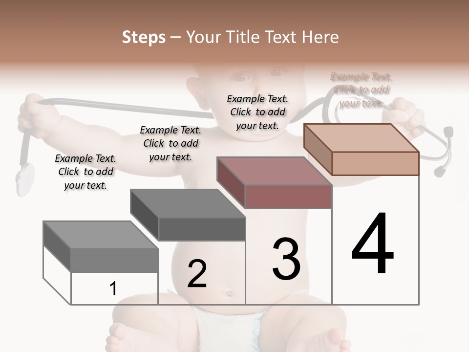 A Baby With A Stethoscope On His Head PowerPoint Template