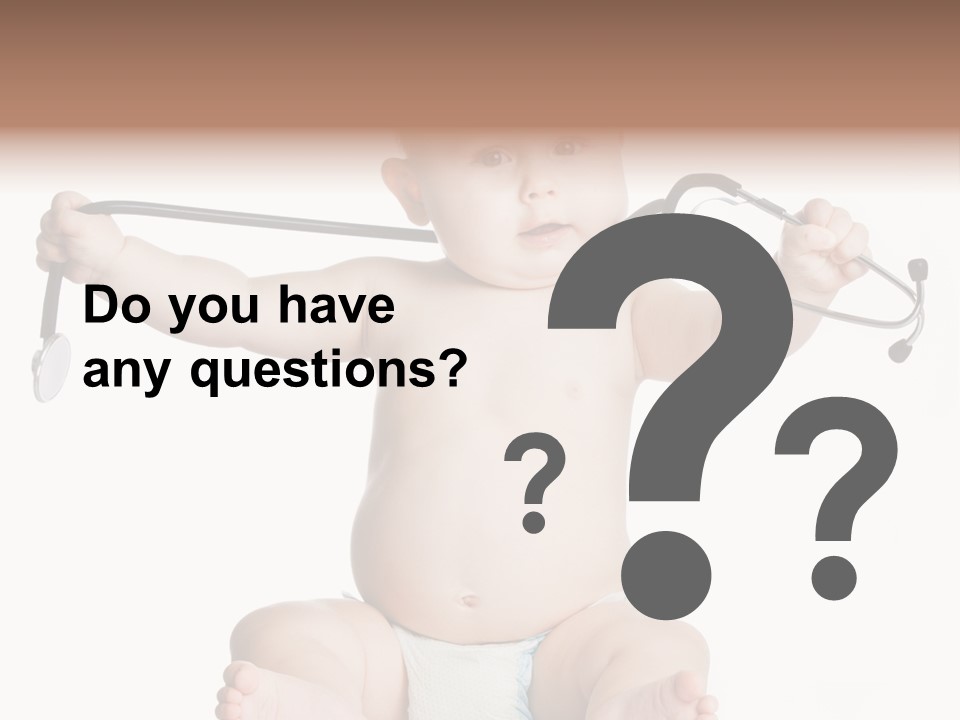A Baby With A Stethoscope On His Head PowerPoint Template