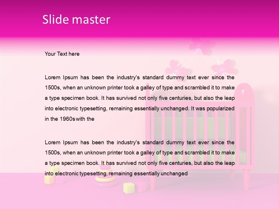 Beautiful Pink Home PowerPoint Template