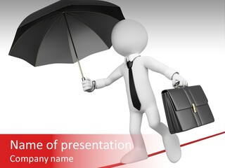 Grey Acrobat Man PowerPoint Template