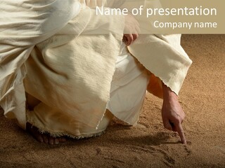 Sacred Jesuschrist Hands PowerPoint Template