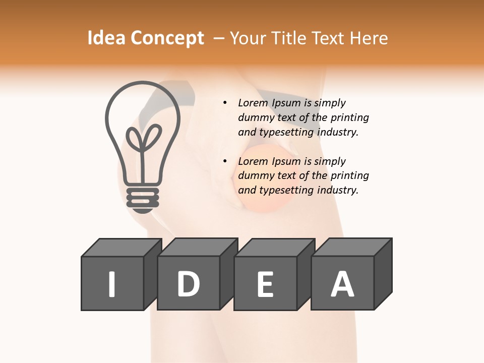 Calories Freshness Female PowerPoint Template