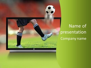 Entertainment Football Monitor PowerPoint Template