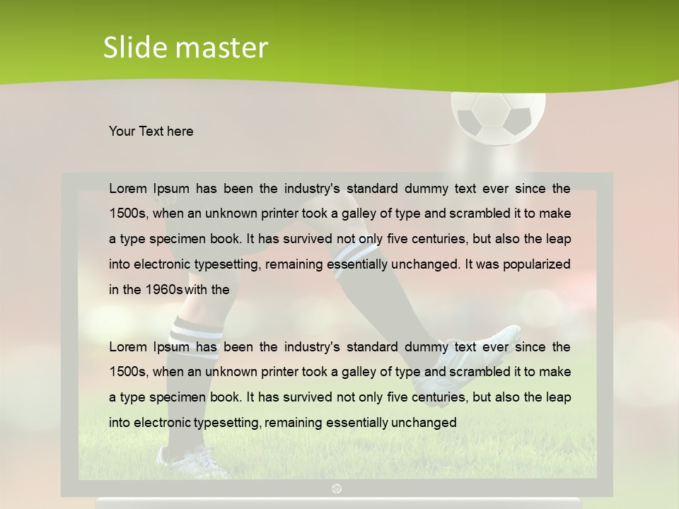 Entertainment Football Monitor PowerPoint Template