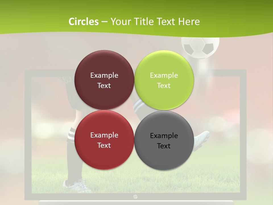 Entertainment Football Monitor PowerPoint Template