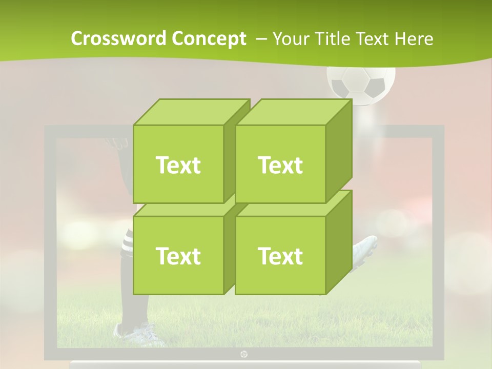 Entertainment Football Monitor PowerPoint Template