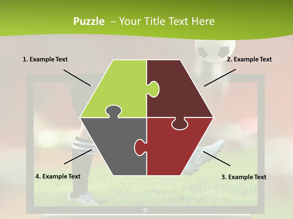 Entertainment Football Monitor PowerPoint Template