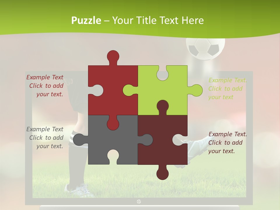 Entertainment Football Monitor PowerPoint Template