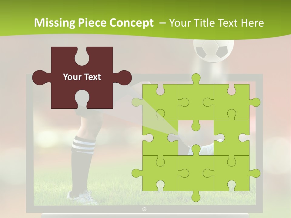 Entertainment Football Monitor PowerPoint Template