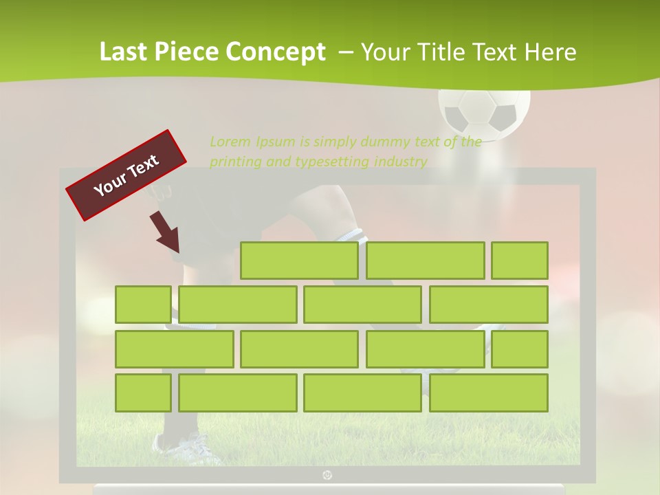 Entertainment Football Monitor PowerPoint Template