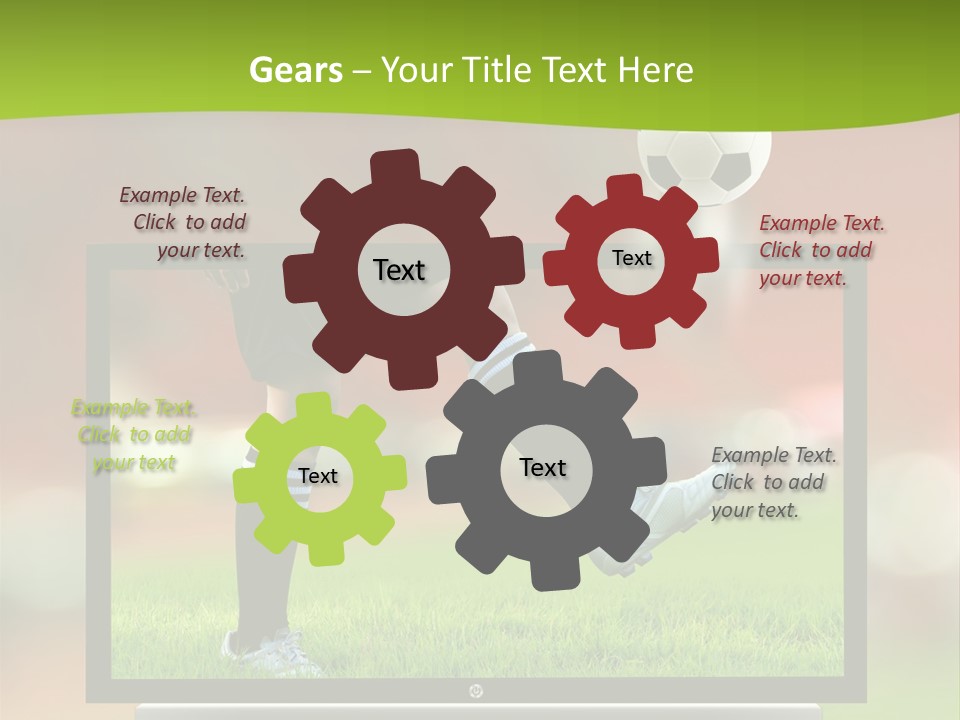 Entertainment Football Monitor PowerPoint Template