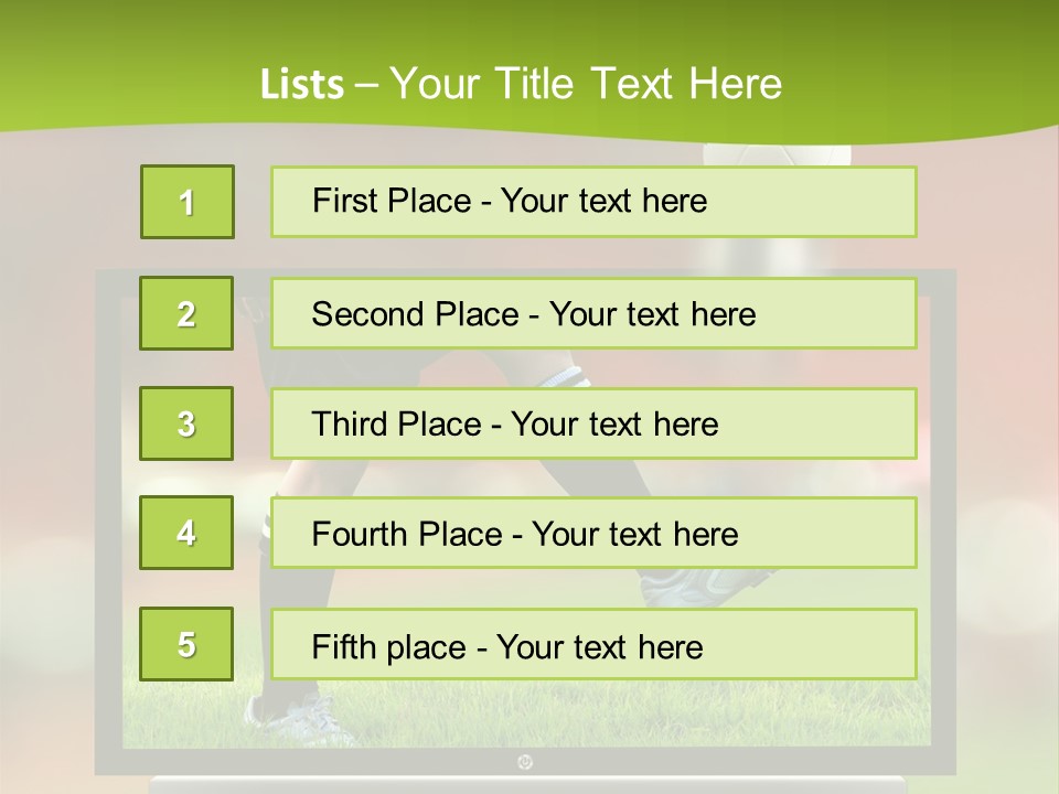 Entertainment Football Monitor PowerPoint Template