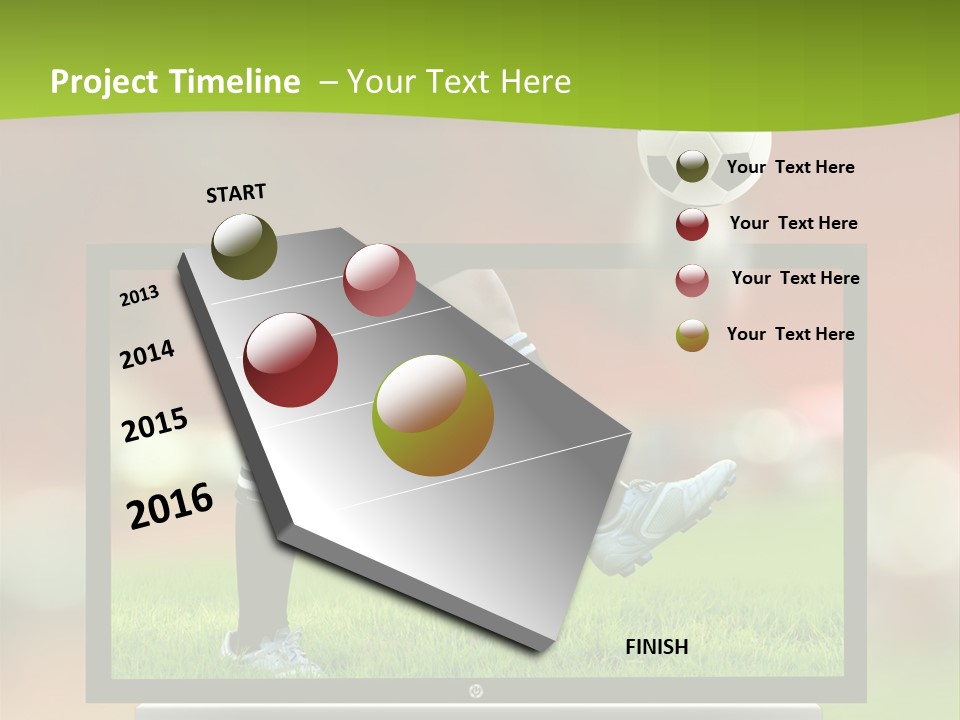 Entertainment Football Monitor PowerPoint Template