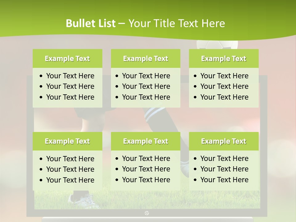 Entertainment Football Monitor PowerPoint Template