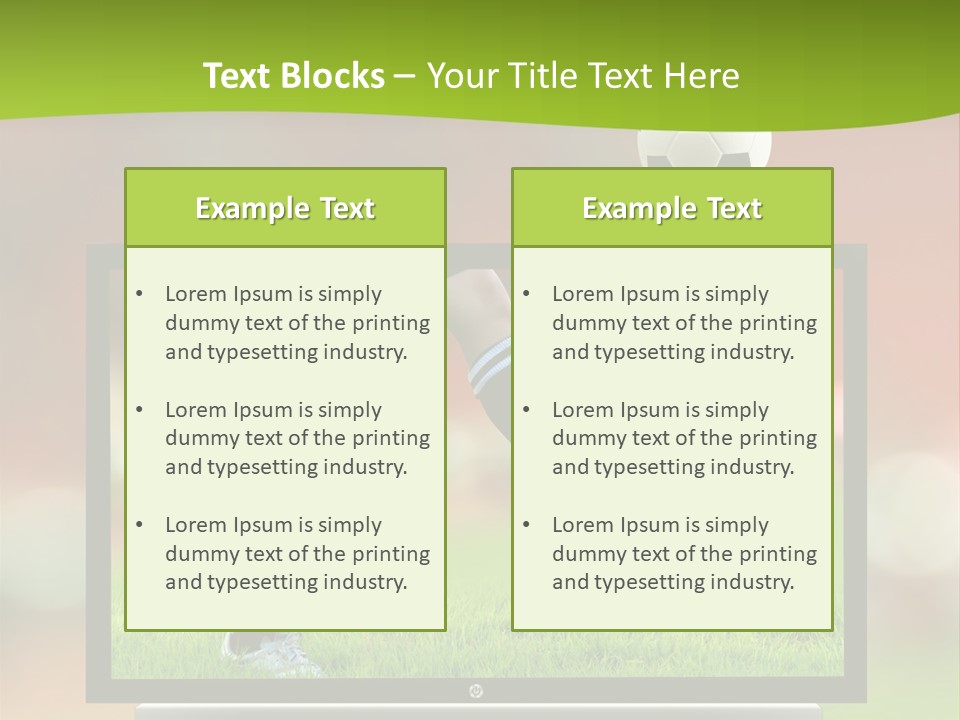 Entertainment Football Monitor PowerPoint Template