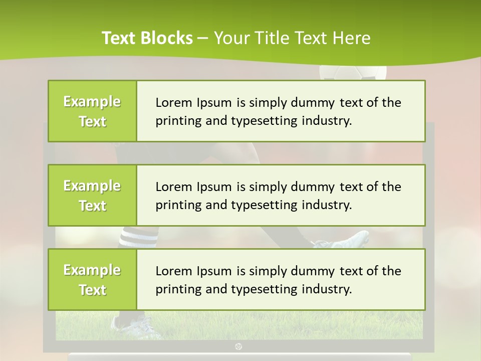 Entertainment Football Monitor PowerPoint Template