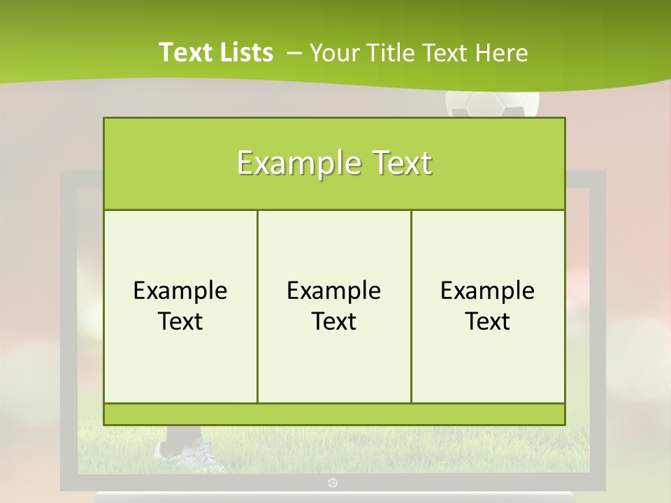 Entertainment Football Monitor PowerPoint Template