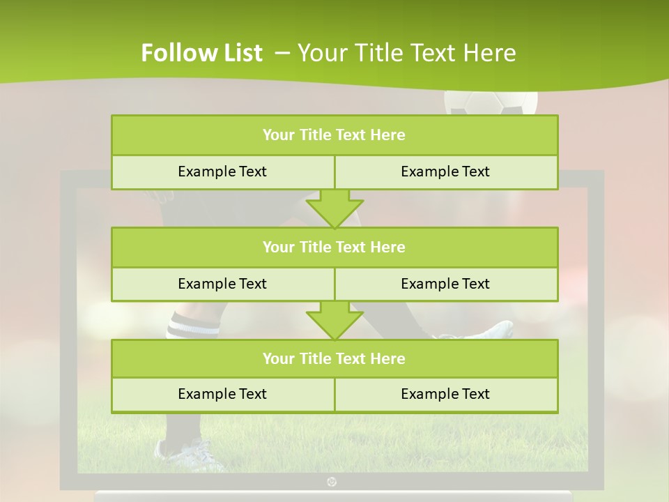 Entertainment Football Monitor PowerPoint Template