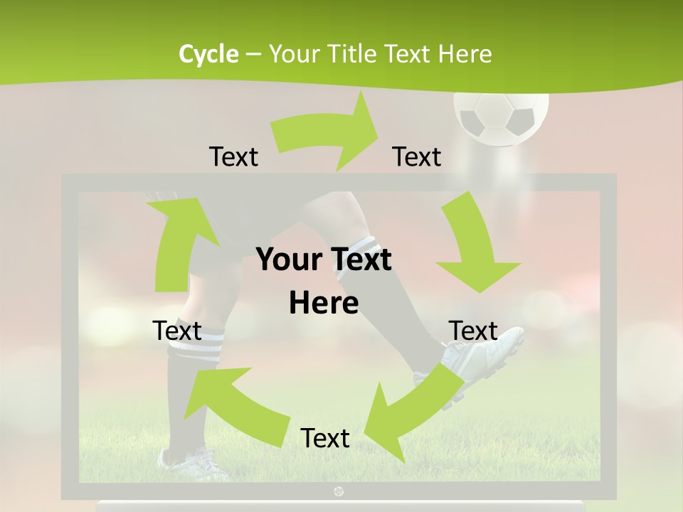 Entertainment Football Monitor PowerPoint Template