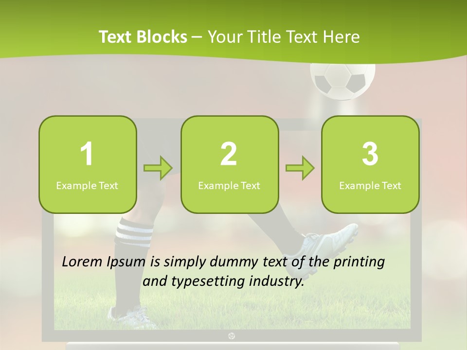 Entertainment Football Monitor PowerPoint Template