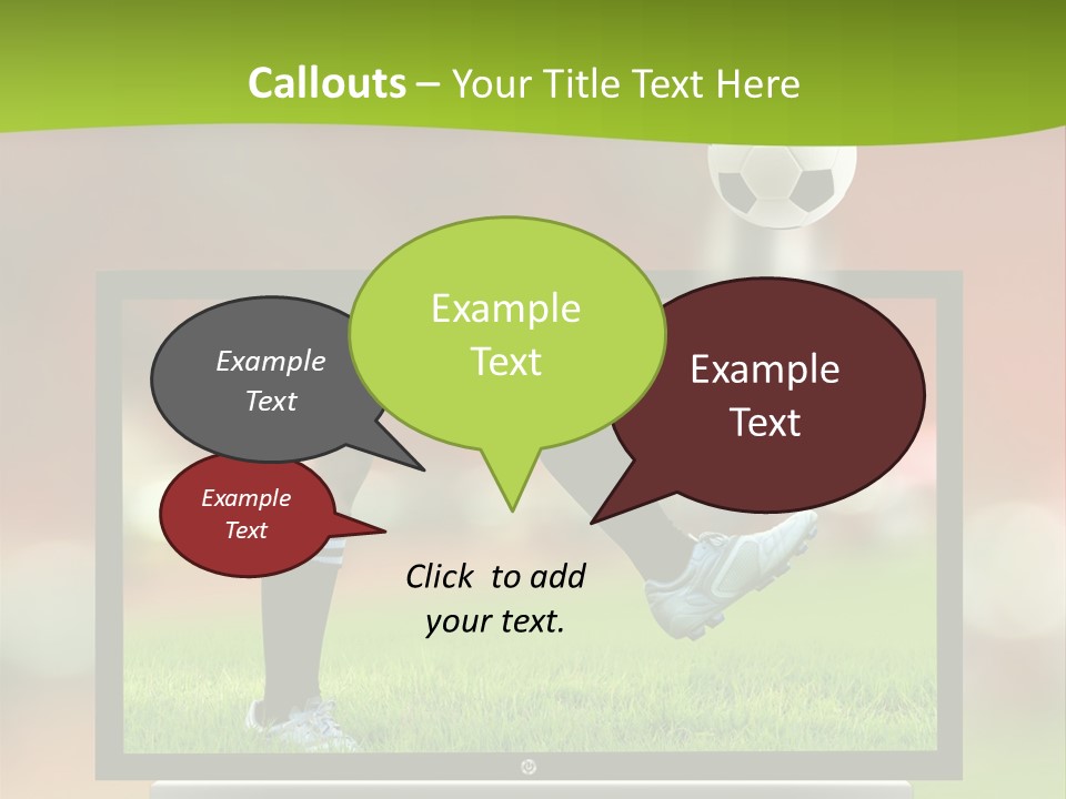 Entertainment Football Monitor PowerPoint Template