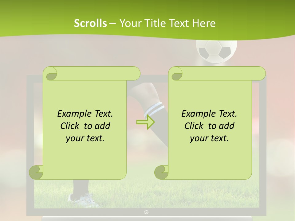 Entertainment Football Monitor PowerPoint Template
