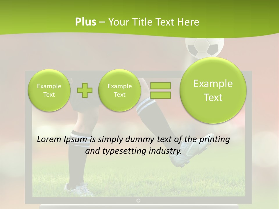 Entertainment Football Monitor PowerPoint Template